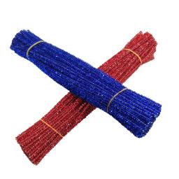 Hastes limpadoras de cachimbos, hastes de brilho limpadoras de cachimbo de pelúcia, hastes com fio, materiais de artesanato educacionais para crianças, brinquedos de artesanato diy com 100 peças - Image 6