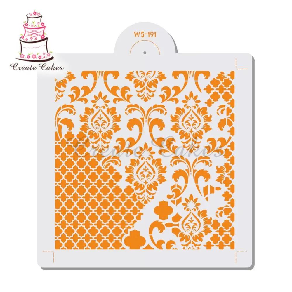 Estêncil de treliça de flor para paredes retro estilo europeu oco padrão de flor parede decorativa de gravação cartão de papel - Image 1