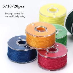 Carretéis de linha multicoloridos para máquina de costura, bobinas de plástico com linha para máquinas de costura, acessórios de costura acolchoados - Image 5