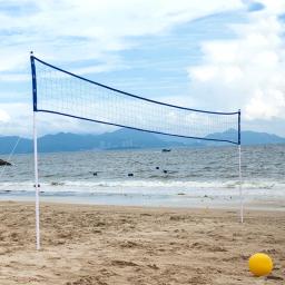 Rede de badminton ao ar livre portátil vôlei net ajustável dobrável com suporte pólo para locais do parque da grama de praia rede durável - Image 2