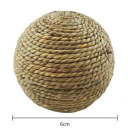Bola de mastigar para coelho, 6cm, brinquedo para animais de estimação, bola de grama natural para coelho, hamster, coelha, suprimentos de limpeza, brinquedos pequenos para animais de estimação, acessórios de coelho - Image 6