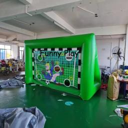 Goleira de chute inflável para porta de tiro ao ar livre, gol de futebol com campo/quadra/gaiola, objetivo inflável de polo aquático - Image 4