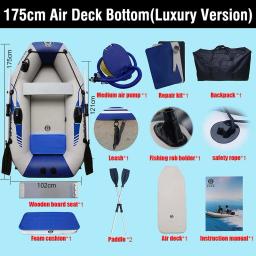 Tapete de ar inflável dobrável para caiaque, solar marinho B175-3 portátil para 1 pessoa, barcos de pesca em pvc, acessórios de entretenimento, 175 cm - Image 6
