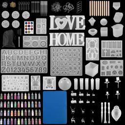 Estilo Misto de Silicone Moldes Casting Kits, Resina Epóxi Mold Tool Set, DIY Pingente, Fazer Jóias, Encontrar Acessórios, 1 Conjunto - Image 1