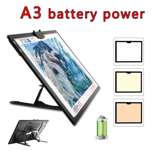 Luz de Traçar Magnética Portátil A3 com LED Ultra-Fina e Escala Ajustável para Pintura e Desenho
