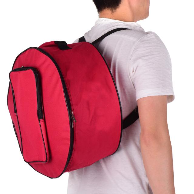 Mochila Compacta para Cajon com Alça de Ombro e Bolsos Externos para Acessórios de Percussão
