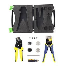 Kkmoon fio crimpers engenharia catraca terminal de friso alicates fio strippers alicate kit bootlace virola crimper ferramenta - Image 5
