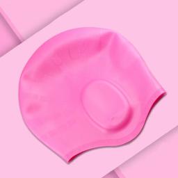 Touca de natação impermeável de silicone, elástica, design 3d, proteção de orelhas, cabelo longo, esportes, natação, chapéu de piscina, tamanho livre para homens e mulheres - Image 5