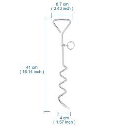 Estaca espiral e cabo para animais de estimação, parafuso âncora, poste, aço, cachorro, cão, gato, 16 pés - Image 3