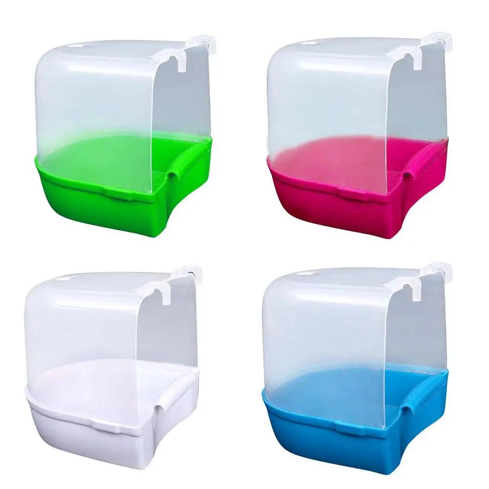 Banheira para pássaros de estimação, acessório pendurado na gaiola para banheira de papagaio, suprimentos de banho para animais de estimação - Image 1