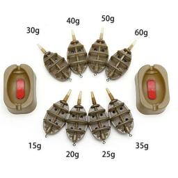 FLYSAND Método Inline Alimentador Molde Isca Lançador Isca Conjunto de Encanamento Ferramenta de Suporte de Isca de Pesca de Carpa 4 Alimentadores/Conjunto - Image 3