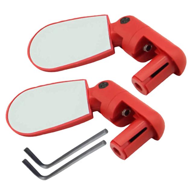 Espelho Retrovisor Grande Angular para Mountain Bike - 360º Traseiro, Acessórios de Ciclismo, 1 Par de Guiador.