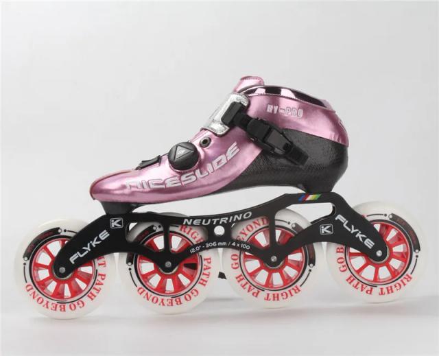 Patins de Velocidade Inline de Fibra de Carbono com 4 Rodas para Pista, Rua e Corridas - Modelos 4X90, 4X100 e 4X110