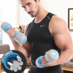 Peso ajustável multifuncional portátil halteres unissex agregado familiar 10kg galvanizado bloco de aço de carga-rolamento casa fitness - Image 1