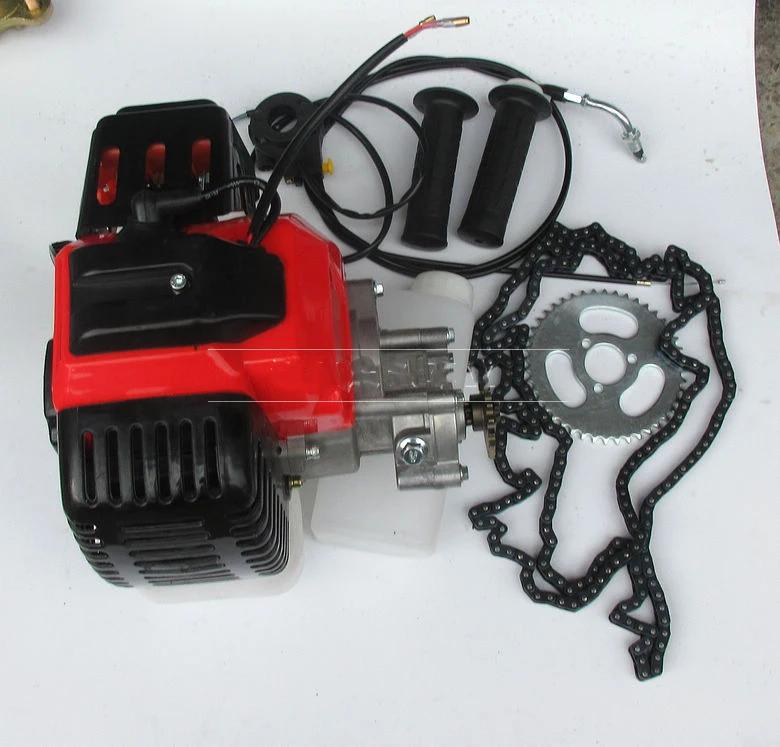 Motor de bicicleta 49cc, kit de motor a gás para bicicleta diy motorizada com corrente t8f - Image 1