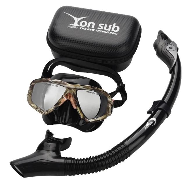 Conjunto Completo Yonsub de Máscara e Snorkel para Mergulho e Natação Subaquática