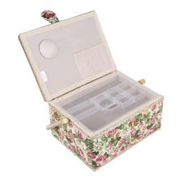 Cesta De Costura Impressa Floral com Alça, Caixa De Artesanato De Tecido, Armazenamento Diversos, Organizador doméstico - Image 3