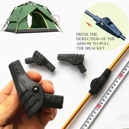 Acessórios da barraca comum suporte de plástico haste de reparo haste de apoio peças rotativas dobráveis componentes de apoio tenda automática - Image 2