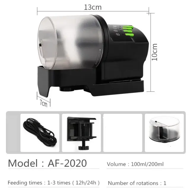 Alimentador automático de peixes eletrônico com temporizador para aquários e tanques