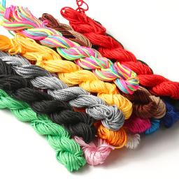 Cordas Trançadas de Nylon para Fazer Jóias, 15 Cores, Rosca, Nó Chinês, Macramé, Rattai, Pulseira e Colar, DIY, 22m - Image 2