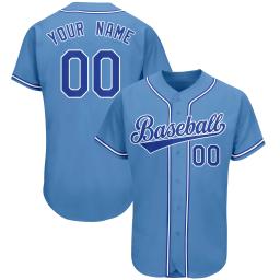 Camisa de beisebol personalizada azul, camiseta de softbol costurada com nome da equipe/número, design de atleta, roupa esportiva de alta qualidade - Image 3