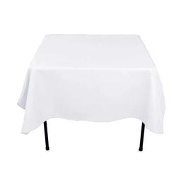 1pc branco toalha de mesa banquete do hotel festa de casamento cor pura retângulo brilhante toalha de mesa sala de jantar mesa de café toalha de mesa - Image 3