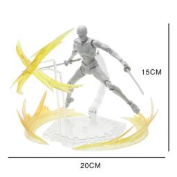 Figuras de ação anime lâmina efeitos especiais decoração com suporte para modelo verde base diy brinquedo montagem luz juguetes kpop - Image 3