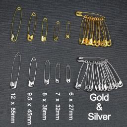 Alfinetes de segurança diy 50 peças, acessórios de ferramentas de costura, agulhas de metal 6mm-12mm, pino de segurança grande, broche pequeno, acessórios de vestuário - Image 1
