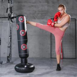 Saco de pancada muay thai 160cm, inflável, livre-suporte, copo, treinamento, alívio da pressão, pulo de volta, saco de areia, kickboxing saco de boxe saco de pancada saco de pancada inflavel - Image 3