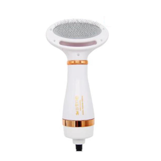 Secador de Cabelo Silencioso Portátil 2 em 1 para Animais de Estimação com Escova Lisa - Ideal para Pets Pequenos e Médios