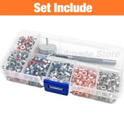 540 pçs ilhós de metal ilhós ilhós com instalador punch tool conjunto kits para leathercrafts roupas sapatos tampões cinto com caixa de armazenamento - Image 5