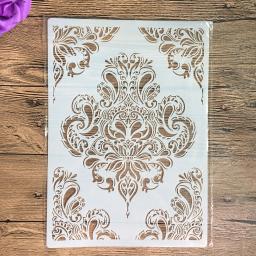 Estênceis de pintura de parede de flores tamanho a4, carimbo, álbum de recortes, gravação decorativa, papel artesanal, faça você mesmo, estêncil de etiqueta de flor - Image 2