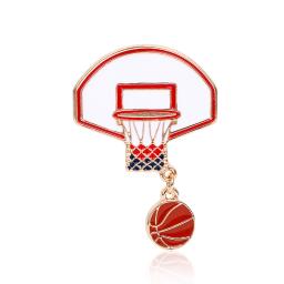 Bola de basquete quadro broche bonito fãs de basquete presente liga crachá deportista camisola pinos acessórios feminino masculino jóias - Image 3