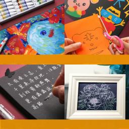 Papel para desenho e artesanato, 50 peças papel em branco preto grafite diy papel artesanal a4 8k 4k 180g 230g 260g papelão de papel para artesanato - Image 4
