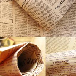 1 pçs papel de embrulho de presente de jornal vintage artware pacote de papel diy capa de livro kraft envoltório de papel embalagem acessórios 52x75cm - Image 5