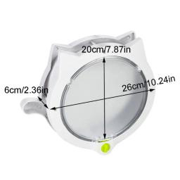 Porta redonda com fecho 4 vias para gato, janela plástico para animais estimação, porta segura com tampa, qualidade premium - Image 6