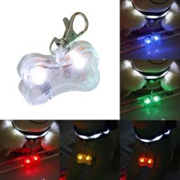 Suprimentos para animais de estimação led iluminar-se forma de osso do cão id tag colar de segurança do animal de estimação pingente para caminhar ao ar livre para o produto do animal de estimação cão acessório ferramenta - Image 2