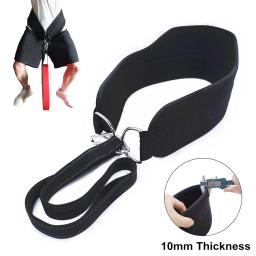 Mergulho Cinto de Levantamento De Peso da aptidão com Cadeia Heavy Duty Cinta Larga Neoprend Grosso Acolchoado para Puxar Ups Agachamento Exercícios de Musculação - Image 1
