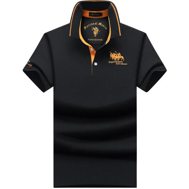 Camisa Polo Masculina de Verão com Manga Curta e Lapela - Tamanho Grande e Estilo Solto