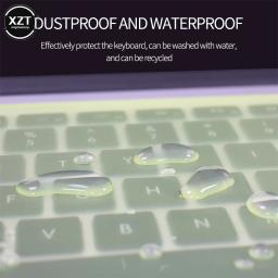 Capa protetora universal para teclado de computador, notebook, à prova d'água, película protetora transparente de silicone 12 "14" 15 "17" - Image 3