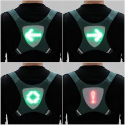 USB Reflective Vest Mochila com LED Turn Signal Light, Controle Remoto, Safety Bag, Equipamento para Ciclismo, Corrida, Corrida, Esporte ao ar livre - Image 3