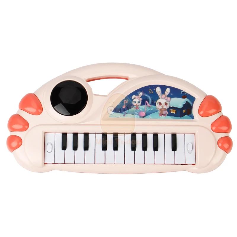 Instrumento de piano eletrônico digital para crianças, teclado de ensino musical, microfone flash, brinquedos educativos, presente para crianças - Image 1