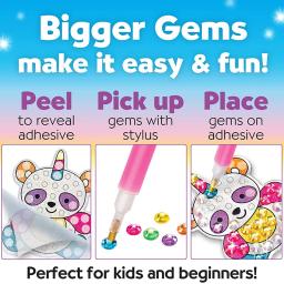 Big Gem Diamond Painting Sticker Kit para Meninos e Meninas, Artesanato de Arte, Mosaico Mágico, Dot Sticky Brinquedos, Unicórnio, Vida Marítima, 12 Criar, Presentes - Image 2
