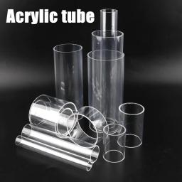 Transparente Acrílico PMMA Tubo, Tubo De Vidro Orgânico, Acessórios De Aquário, OD 16 a 110mm, 49 a 50cm de comprimento, 1Pc - Image 3