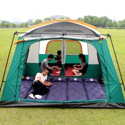 Tenda ao ar livre Big Space Camping, Tenda de 2 quartos, Ultra-Grande, Alta qualidade, à prova d'água, 4-6 Pessoa - Image 6