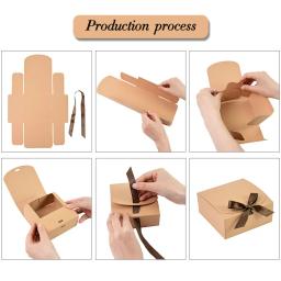Caixa De Embalagem De Cartão Preto, Caixa De Presente De Casamento DIY para Convidados, Pequenas Empresas, Festa De Eventos, Doces De Natal, 31 cm, 27 cm, 16cm, 1Pc - Image 6