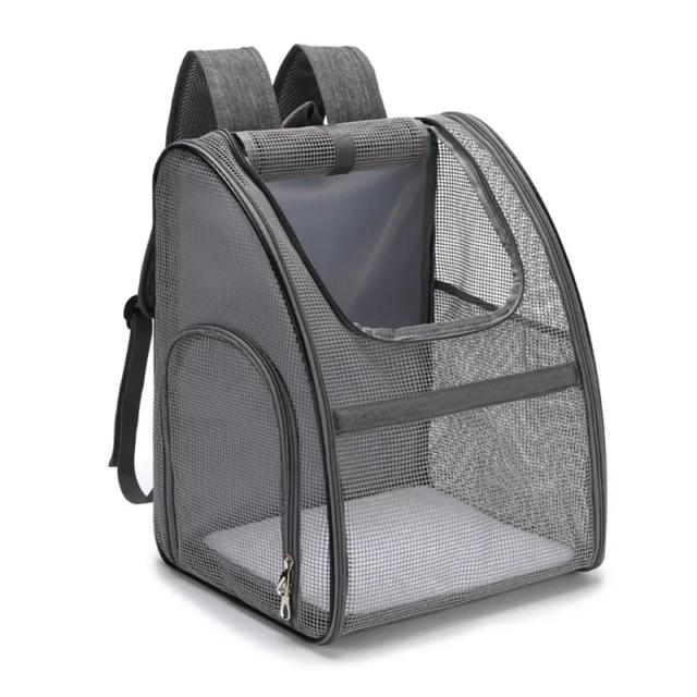 Mochila Dobrável Respirável para Animais de Estimação - Saco de Transporte Completo para Gatos e Cães em Passeios e Viagens