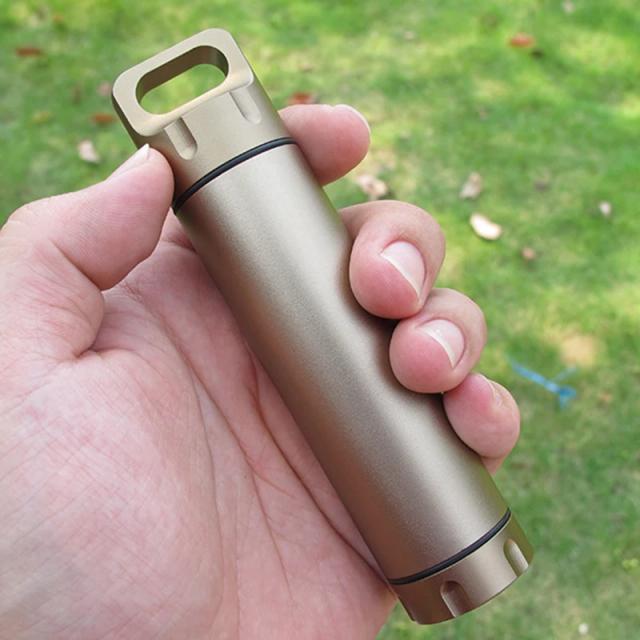 Cápsula Portátil à Prova D'água Liga de Alumínio 60ml