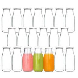 Garrafa de leite de vidro com tampa hermética, ótimo recipiente para fabricação de cerveja caseira, vitaminas e bebidas - Image 1