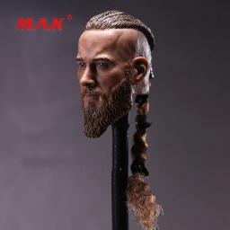 Viking Head Sculpt para Homens, Bonecas Figuras de Ação, Head Sculpt, Trança para 12 ", Escala 1:6 - Image 2